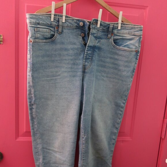 OLD NAVY OG Straight Stretch Button Fly Jeans Size 16 - Picture 1 of 5
